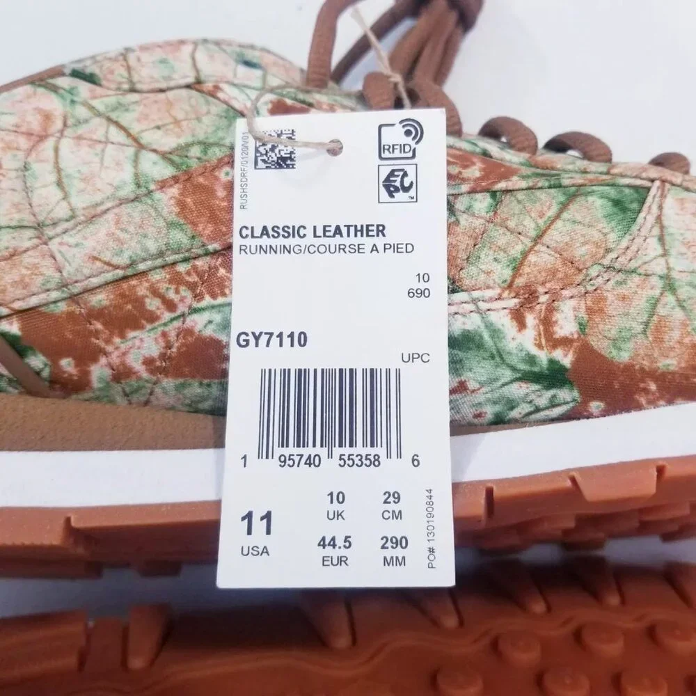 LQQK Studios X REEBOK Classic Leather Sneakers Men Size 11 GY7110 GREEN CAMO
